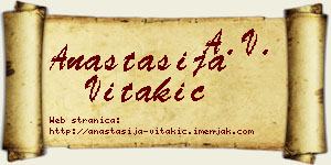 Anastasija Vitakić vizit kartica
